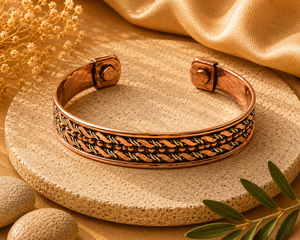 Hand Forged Solid Copper Bracelet High Gauge Fashionable Cuff Jewelry Unique Designs for Women and <b>Men</b> - Product Image 1