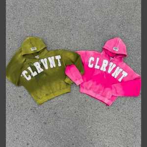 Ensemble sweat à capuche et pantalon de survêtement assorti pour homme Luciva Industry, vert olive et rose uni, léger, 100 % coton, écologique, grandes tailles - Product Image 2