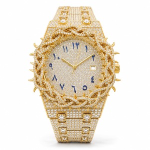 Reloj de Lujo con Diamantes y Diseño de Corona, Esfera Analógica, Reloj de Pulsera para Hombre - Product Image 4