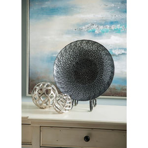 Plaque décorative en métal texturé moderne, sculpture d'art pour table, accent décoratif pour la maison, décoration de salon, présentoir d'étagère - Product Image 1