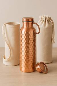 ขวดน้ำทองแดงแบบคลาสสิกพร้อมฝาเกลียว - Product Image 5
