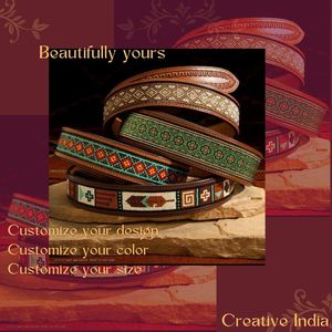 Ceinture en cuir de peau de vache véritable faite à la main avec boucle créative conception hommes femmes ceinture décontractée quantité en vrac cuir gravé - Product Image 4