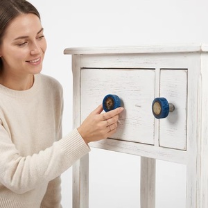 Perillas Modernas Redondas para Muebles de Madera, Acabado en Resina Azul, Duraderas, Ecológicas, Multifuncionales, para Cajones de Cocina - Product Image 3