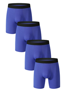 Calzoncillos bóxer elásticos de algodón y elastano para hombre, de talle alto, transpirables, de tela tejida ecológica, diseño antirozaduras, venta al por mayor - Product Image 6