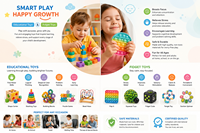 Jouet sensoriel amusant en TPR pour bébé, anti-stress, relaxation, cadeau amusant, jouets moelleux unisexes