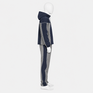 Ensemble de survêtement personnalisé avec broderie, veste zippée, pantalon de jogging en nylon, coupe-vent, survêtements de sport pour hommes - Product Image 4