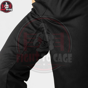 Good Selling 2026 Black Red Contrast Color New Arrival Highest Quality Stain Adult Wear Polycotton Kick Boxing Trousers - Product Image 4