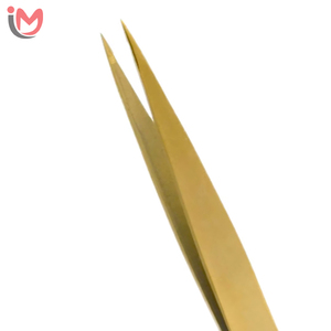Pince à épiler incurvée en acier inoxydable à pointe dentelée en forme de C de précision pour extensions de cils 3D OEM - Product Image 2