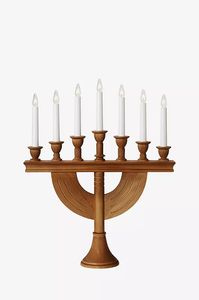 Support à bougies décoratif en bois qui peut embellir les tables de salle à manger, les tables d'entrée ou les coins religieux dans les maisons rustiques. - Product Image 3