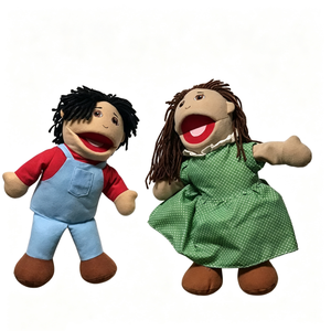 Marioneta de Mano Personalizada con Forma de Chica, Marioneta de Peluche para Ventriloquismo, Muñeca Marioneta con Boca Móvil - Product Image 3