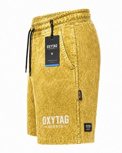 Men's Washed <b>Polyester</b> Bermuda <b>Shorts</b> Mid Waist Drawstring Casual With Pockets Breathable Men Acid Wash <b>Shorts</b> OEM - Product Image 2