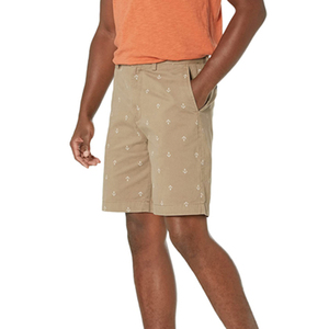 Pantalones Cortos Bermuda para Hombre, Color Caqui, de Algodón Estampado con Anclas, Cintura Media, Estilo Casual, Transpirable, Tejido, con Bolsillos y Cierre de Botones - Product Image 3