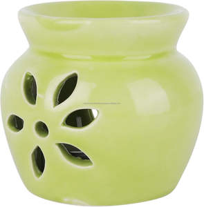 Porte-bougie en céramique vert menthe, brûleur d'huiles essentielles pour aromathérapie, brûleur de bougies chauffe-plat pour le yoga, le spa, la maison, la chambre, la décoration, le cadeau - Product Image 4