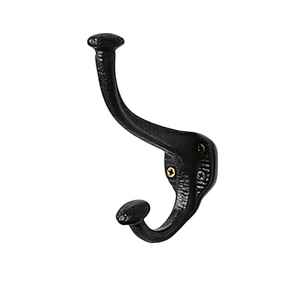 Contemporary S Shaped Curly Design Iron <b>Wall</b> Hook Powder Coated | Decorative Organizer for Bedroom Bathroom and Interior Decor - Product Image 1