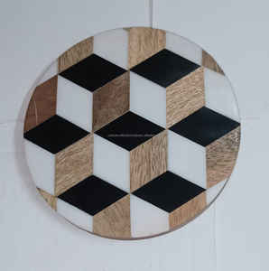 Posavasos de madera de resina Nórdica al por mayor de fábrica de alta calidad, posavasos de resina ecológicos para bodas y cumpleaños - Product Image 4