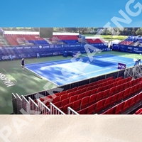 Tribune pour Beach Soccer Stadium avec escaliers Toit Bleacher Type Indoor Outdoor Sports Entertainment