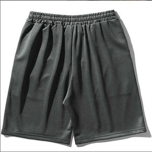 Pantalones cortos lavados, shorts oversize, shorts de moda, shorts con cintura elástica y estampado puff, shorts OEM con lavado ácido, camiseta personalizada para exteriores. - Product Image 3