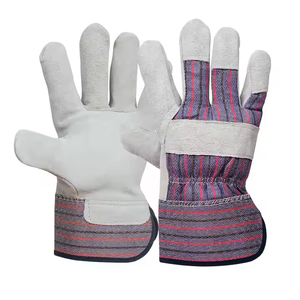Guantes de Seguridad de Tela a Rayas con Recubrimiento Completo en los Dedos, Antideslizantes y Resistentes al Desgaste para Actividades al Aire Libre, Unisex - Product Image 1