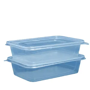 Wholesale Disposable Rectangle Shape Plastic Box With Lid Packing item take away Custom PP Plastic 550ml, 650ml, 750ml, 1000ml