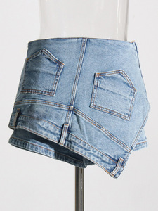 Fashion Unique New Streetwear Sexy Irregular Washed <b>Jean</b> Shorts Women Short Denim Shorts for Women Shorts Women - Product Image 2