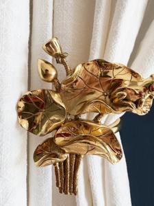 Gancho de pared de metal dorado creativo, elegante organizador de cortinas, ideal para decoración de ventanas de sala de estar y dormitorio. - Product Image 2