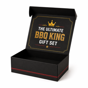 Juego de Regalo para Parrilla Flamia Jabz: Delantal, Gorro de Chef, Paño de Cocina, Caja con Asa, Accesorios Personalizados Impresos en Mezcla de Poliéster y Algodón - Product Image 4