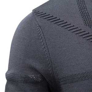 Suéter Polo de Punto Texturizado Refinado – Elegante Tejido Texturizado con Cuello Polo, Perfecto para Uso Casual, Cómodo y Versátil - Product Image 4