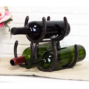 Soporte de Botellas de Metal Hecho a Mano de Primera Calidad, Moderno y Decorativo, para Bar en Casa, Soporte de Botellas de Vino de Metal Hecho a Mano OEM, Zahid Exports - Product Image 1