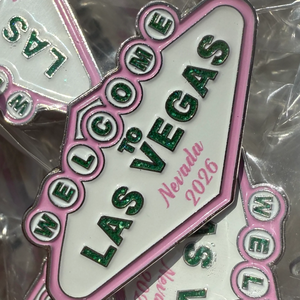 Las Vegas 2026 Boule Lapel <b>Pin</b> Gold Pink Green Enamel Commemorative Event Brooch Decorative Souvenir <b>Badge</b> for Suit - Product Image 3