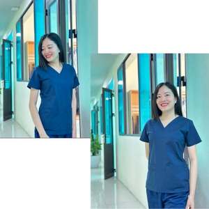 ชุดสครับทางการแพทย์สำหรับทุกเพศ ยี่ห้อ FMF ผลิตในเวียดนาม – ชุดยูนิฟอร์มโรงพยาบาลผ้าสแปนเด็กซ์/คอตตอน/โพลีเอสเตอร์คุณภาพพรีเมียม พร้อมคุณสมบัติตรวจจับเข็ม - Product Image 4