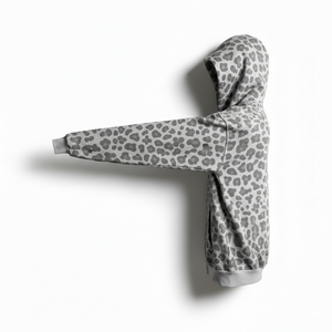 Sudadera con capucha corta de algodón 100% con forro polar para invierno, hombros caídos, cremallera, estampado digital, unisex, servicios ODM, transpirable y ecológica. - Product Image 5