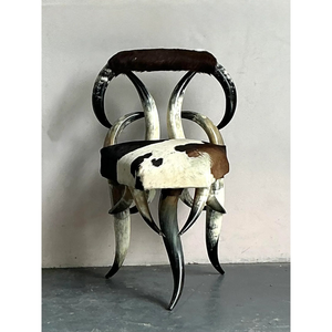 Fauteuil de luxe artisanal en corne de buffle de style royal rustique, meubles de salon fabriqués par NEHA ENTERPRISES - Product Image 3