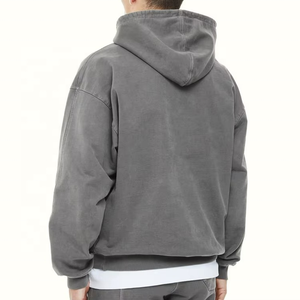 Sweat-shirt à capuche oversize en molleton épais 100 % coton pour homme, avec logo personnalisé, coupe décontractée - Product Image 5
