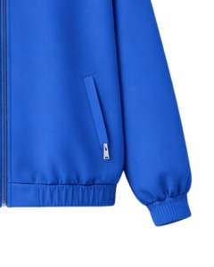 Ensemble de survêtement pour femme bleu royal personnalisé, veste zippée et pantalon de jogging, tenue de sport décontractée en deux pièces, vêtements de sport confortables - Product Image 5