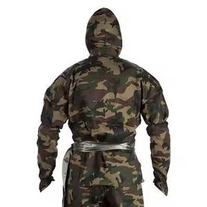 Tenue de Camouflage Ninja Professionnelle Shinobi – Ensemble Complet d'Entraînement Arts Martiaux Tactique Guerrier Cosplay avec Capuche et Masque - Product Image 6