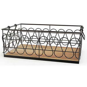 Iron Wire Fruit <b>Basket</b> & Holder with Handle Eco-Friendly Modern Decorative Fruit Bowl for Countertop <b>Food</b> Storage - Product Image 1