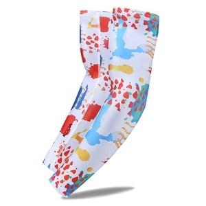 Manchons de cyclisme blancs en Spandex et Polyester, unisexe adulte, anti-UV, teint uni, en stock - Product Image 6