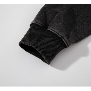 เสื้อฮู้ดดี้ผู้ชายทรงโอเวอร์ไซส์แบบย้อมสีเอซิด ขายดี พิมพ์โลโก้ได้ตามต้องการ สไตล์สตรีทแวร์ ระบายอากาศได้ดี ผลิตแบบ ODM สีซีดจางแบบซันเฟด - Product Image 5