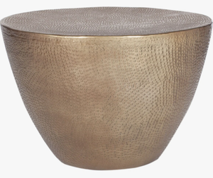 Ensemble de tables basses coniques en laiton martelé rond en métal, meubles de décoration pour la maison, tables d'appoint pour salon et hall d'entrée - Product Image 2