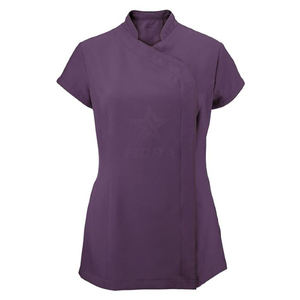 Tunique personnalisée à col montant pour femme, uniforme de spa et salon de beauté, manches courtes, vente en gros, uniforme pour personnel de salon de manucure - Product Image 2