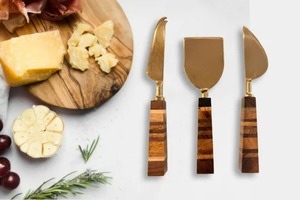 Designer Metal <b>Cheese</b> <b>Knife</b> <b>Set</b> Premium Serving Tools for Contemporary Dining Tables - Product Image 6