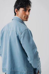 Fashionable <b>Waterproof</b> Winter Jacket with <b>Warm</b> Zipper OEM Service Available Wholesale 2026 Custom Men's Denim Jacket - Product Image 5