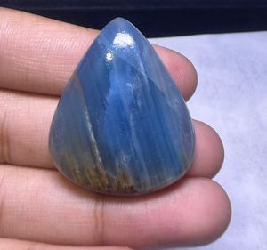 Cabochon de calcite bleue naturelle à bandes, pierre précieuse en vrac, vente en gros, calcite bleue naturelle faite à la main, pierre précieuse en vrac - Product Image 1