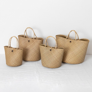 Sacs cadeaux écologiques en herbe marine, tissés à la main, pour mariage ou anniversaire, livraison rapide - Product Image 3