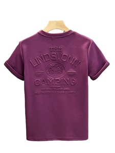 เสื้อยืดผู้ชายคอโอ ผ้าเจอร์ซีย์คอตตอน 100% พรีเมียม ลายนูน ออกแบบโลโก้สีตามสั่ง 3 มิติ ระบายอากาศได้ดี ไม่เป็นขุย ทรงหลวม ขายส่ง - Product Image 4