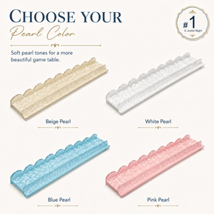 Wholesale Custom 4-Pack 17.5 Inch Luxury Pearlescent Acrylic Durable <b>Mahjong</b> Tile Racks and Pushers Combo <b>Set</b> with Carrying Case - Product Image 2