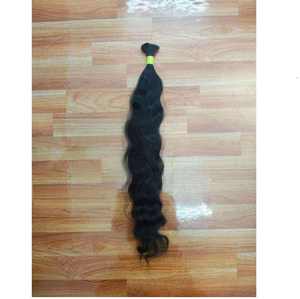 Extensiones de Cabello Humano Ondulado Natural Indio de Primera Calidad, Sin Color, Textura Virgen, Disponible a Precio de Mayoreo - Product Image 1