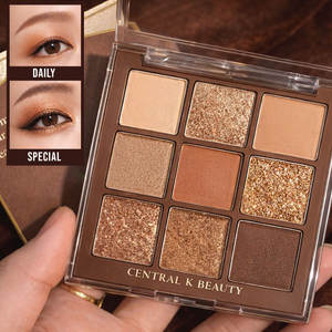 Paleta de Sombras de Ojos en Polvo Marrón Resistente al Agua de Larga Duración con Logotipo Personalizado OEM - Product Image 1