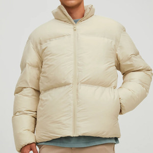 Men's <b>Warm</b> Fashionable New Design Down Puffer Jacket with Stand Collar Zip-Up Winter Custom Logo OEM Service - Product Image 2