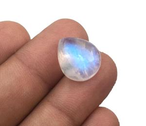 Piedra lunar arcoíris natural, cabujones blancos lisos en forma de pera, calidad AAA, 13x15mm, piedras preciosas sueltas para la fabricación de joyas, cuentas de piedra - Product Image 1